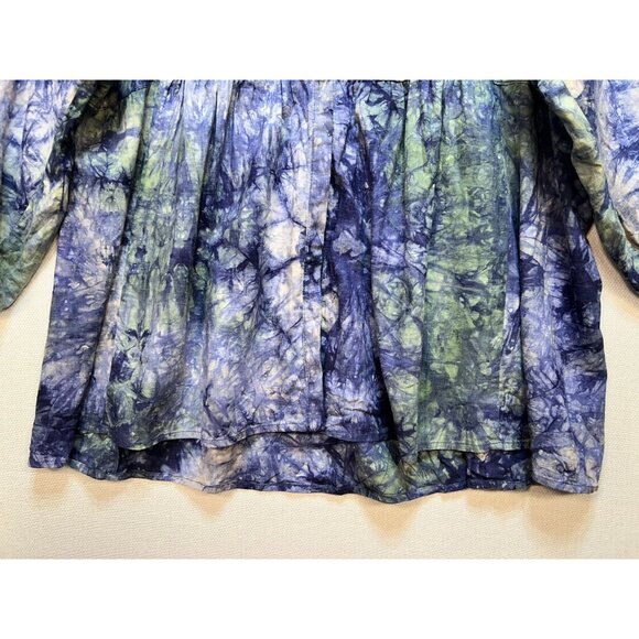 Cabi Womens Woodstock Tunic Blouse Medium Multicolor Tie-Dye Button Front Casual - Picture 6 of 13